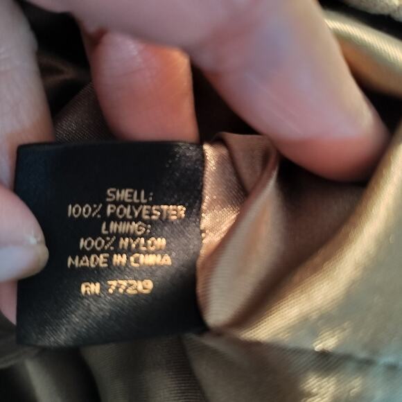 M791)Gary Player Tan Faux Suede Golf Full Zip Long Sleeve Large Bomber Jacket - Picture 10 of 11